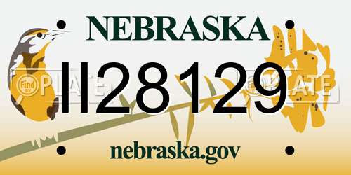 II28129 Nebraska License Plate