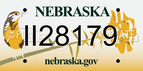II28179 Nebraska License Plate