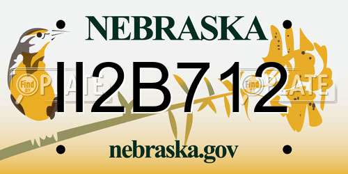 II2B712 Nebraska License Plate