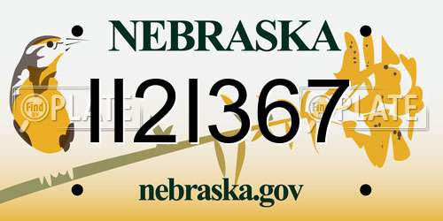 II2I367 Nebraska License Plate