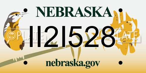 II2I528 Nebraska License Plate