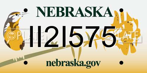 II2I575 Nebraska License Plate