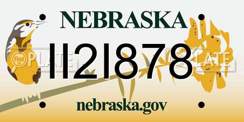 II2I878 Nebraska License Plate