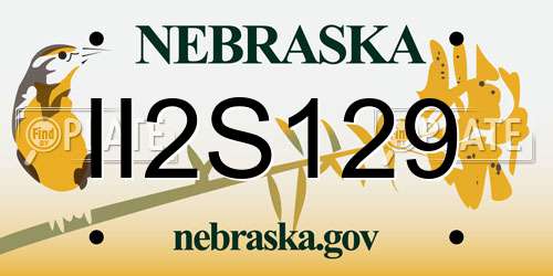 II2S129 Nebraska License Plate