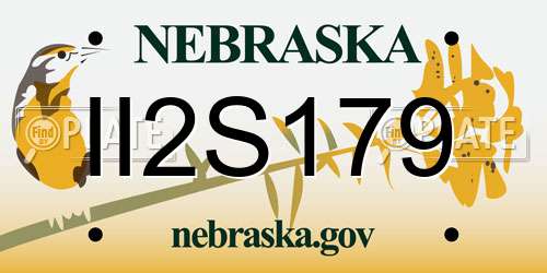 II2S179 Nebraska License Plate