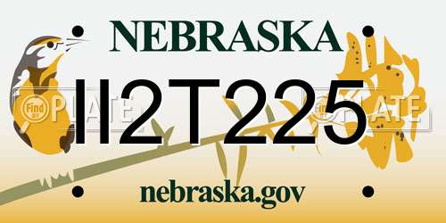 II2T225 Nebraska License Plate
