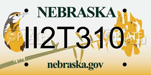 II2T310 Nebraska License Plate