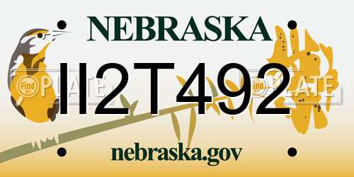 II2T492 Nebraska License Plate