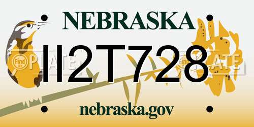 II2T728 Nebraska License Plate