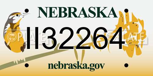 II32264 Nebraska License Plate