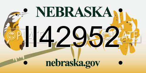 II42952 Nebraska License Plate