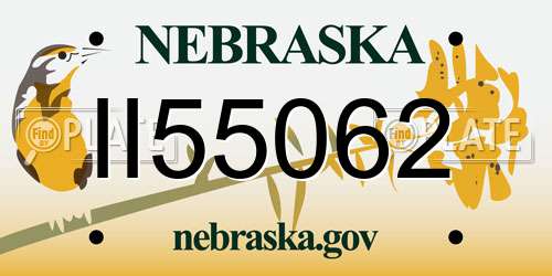 II55062 Nebraska License Plate