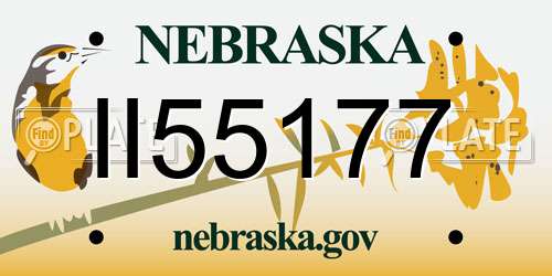 II55177 Nebraska License Plate