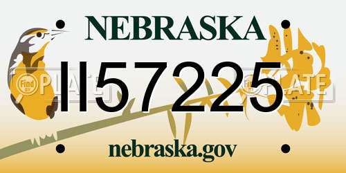 II57225 Nebraska License Plate