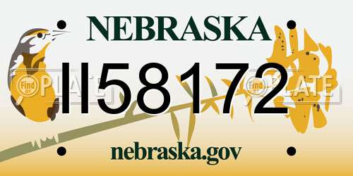 II58172 Nebraska License Plate