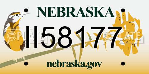 II58177 Nebraska License Plate