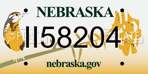 II58204 Nebraska License Plate