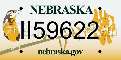II59622 Nebraska License Plate