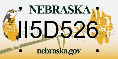 II5D526 Nebraska License Plate