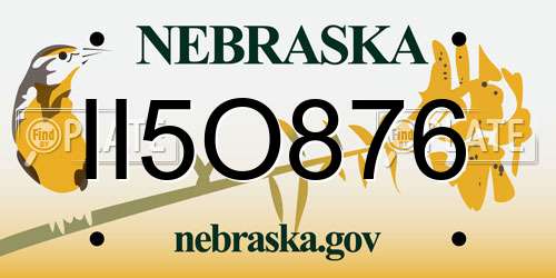 II5O876 Nebraska License Plate