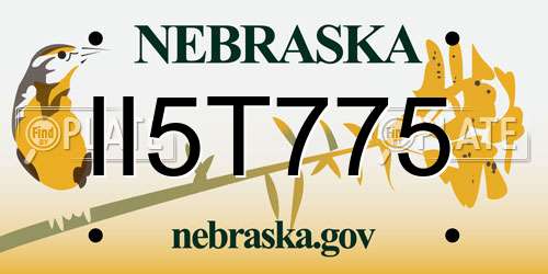 II5T775 Nebraska License Plate