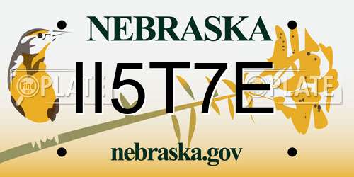 II5T7E Nebraska License Plate
