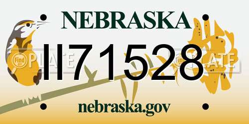 II71528 Nebraska License Plate