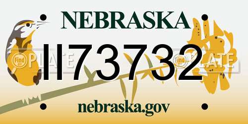 II73732 Nebraska License Plate
