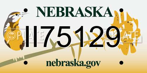 II75129 Nebraska License Plate