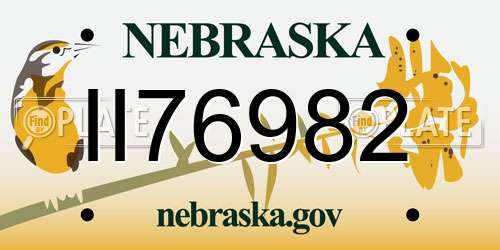 II76982 Nebraska License Plate