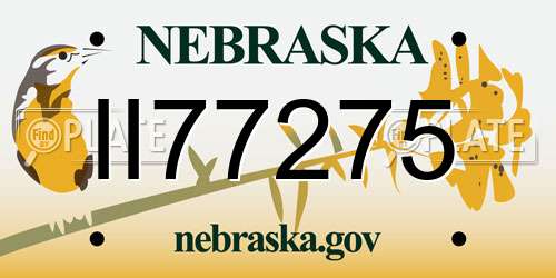II77275 Nebraska License Plate
