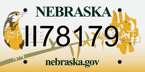 II78179 Nebraska License Plate