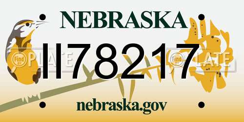 II78217 Nebraska License Plate