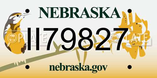 II79827 Nebraska License Plate