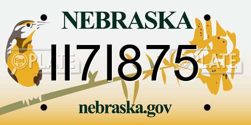 II7I875 Nebraska License Plate