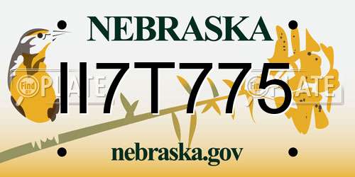 II7T775 Nebraska License Plate