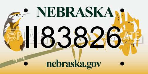 II83826 Nebraska License Plate