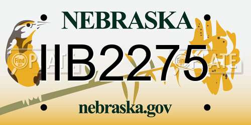 IIB2275 Nebraska License Plate