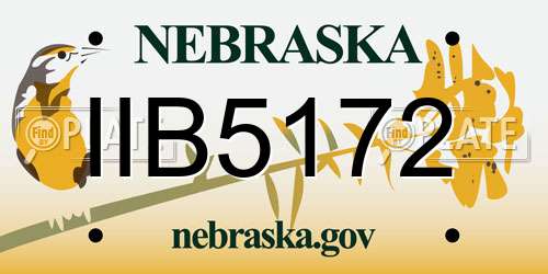 IIB5172 Nebraska License Plate