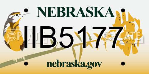 IIB5177 Nebraska License Plate