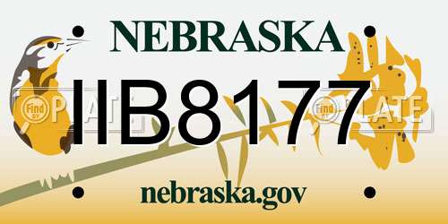 IIB8177 Nebraska License Plate