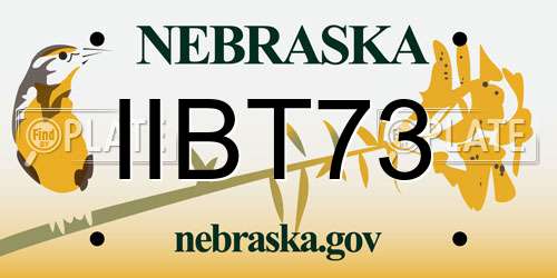 IIBT73 Nebraska License Plate