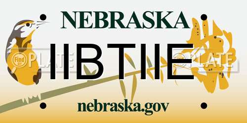 IIBTIIE Nebraska License Plate
