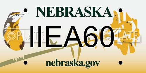 IIEA60 Nebraska License Plate
