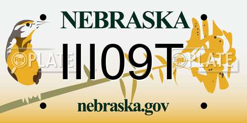 III09T Nebraska License Plate