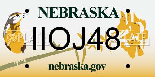 IIOJ48 Nebraska License Plate