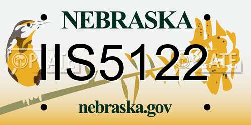 IIS5122 Nebraska License Plate