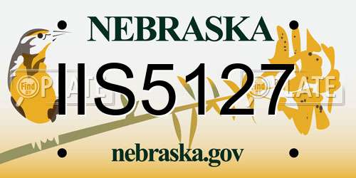 IIS5127 Nebraska License Plate