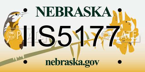 IIS5177 Nebraska License Plate