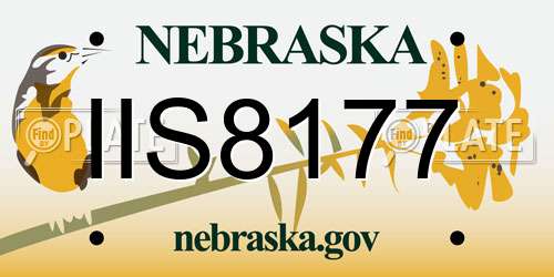 IIS8177 Nebraska License Plate